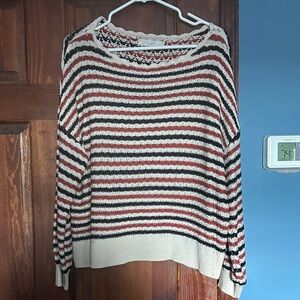 LOFT Women's Multicolor Striped Sweater